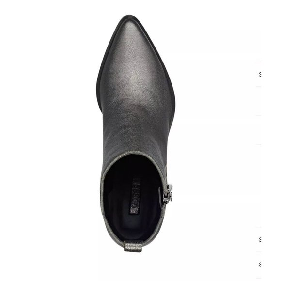 Guess Women’s Talza Booties In Pewter Leather Size 6.5 - Picture 4 of 4